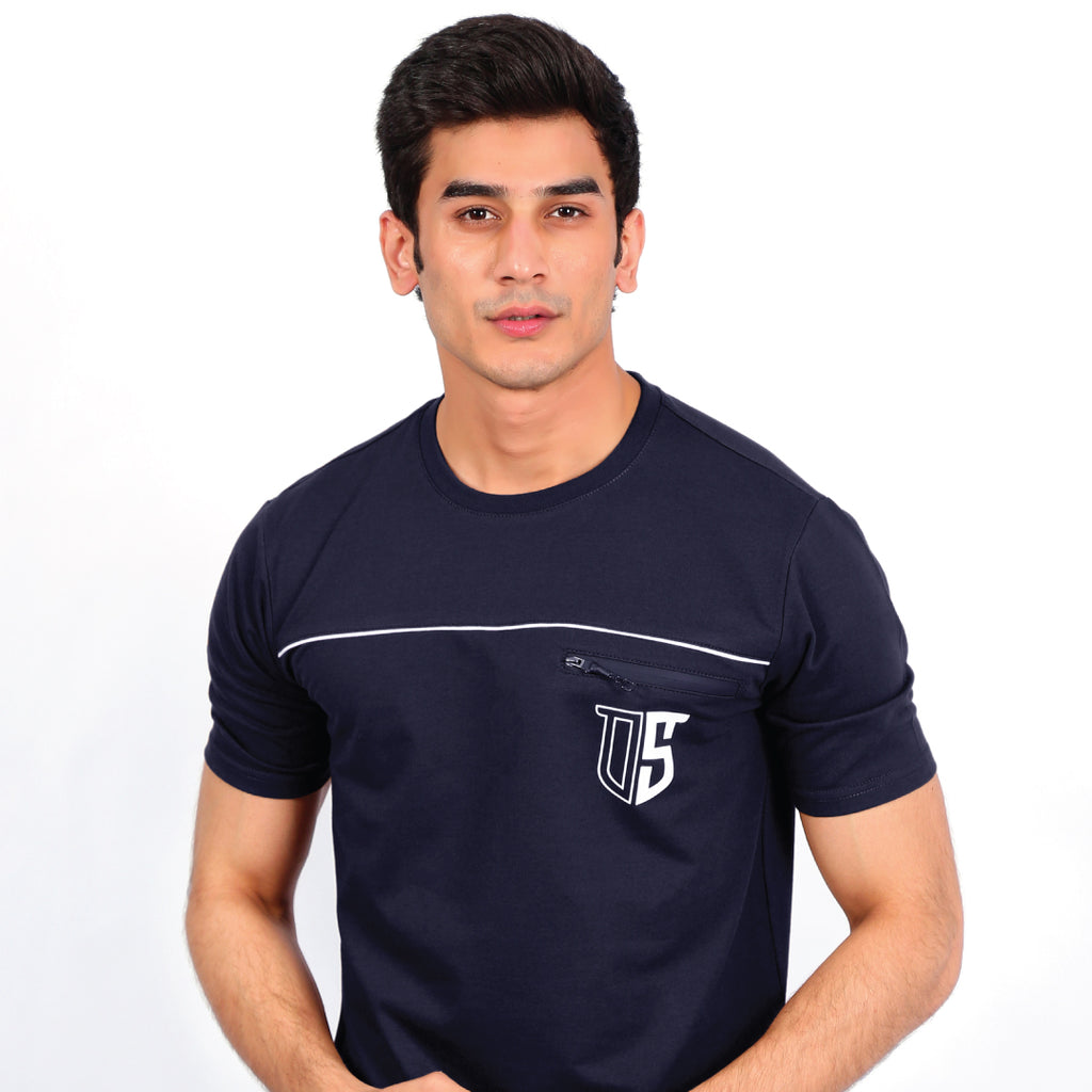 Navy Zipster Tee