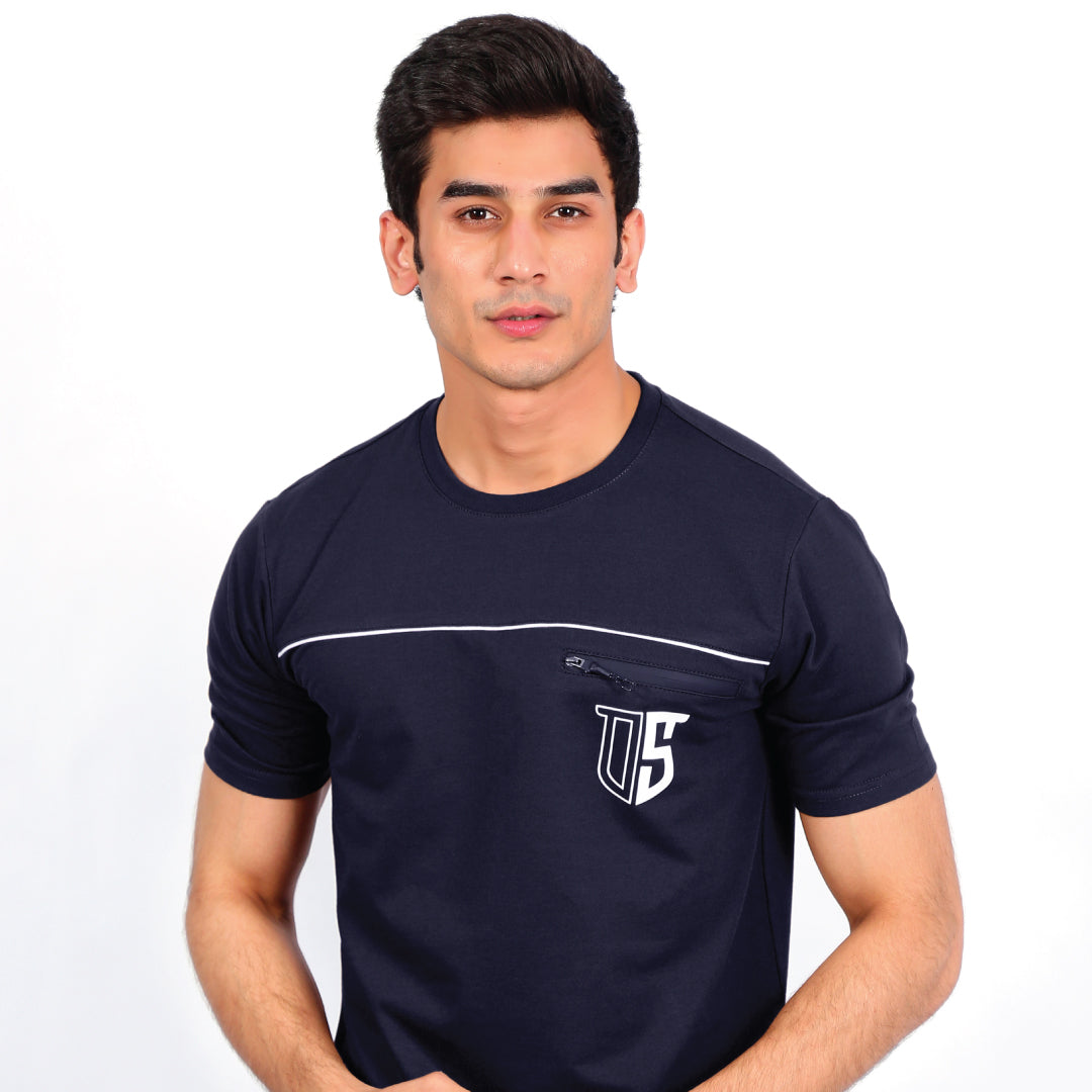 Navy Zipster Tee