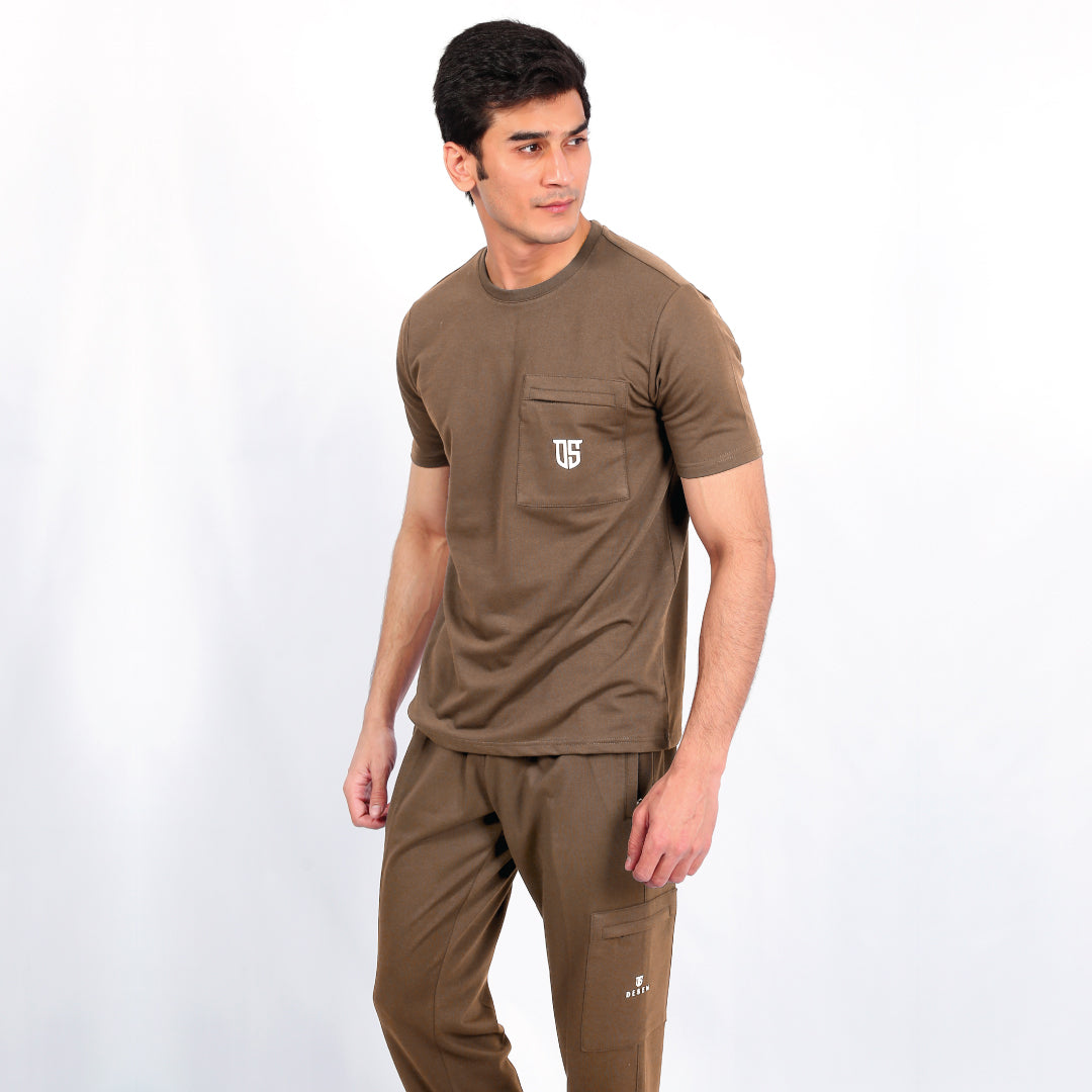 Beige Pocket Suit