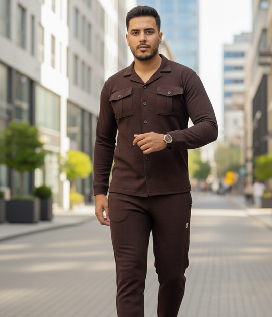 SAFARI SUIT (MEHROON)