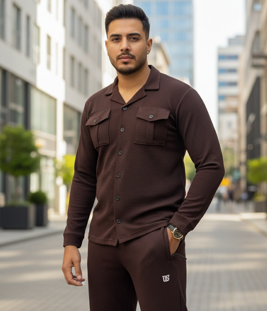 SAFARI SUIT (MEHROON)