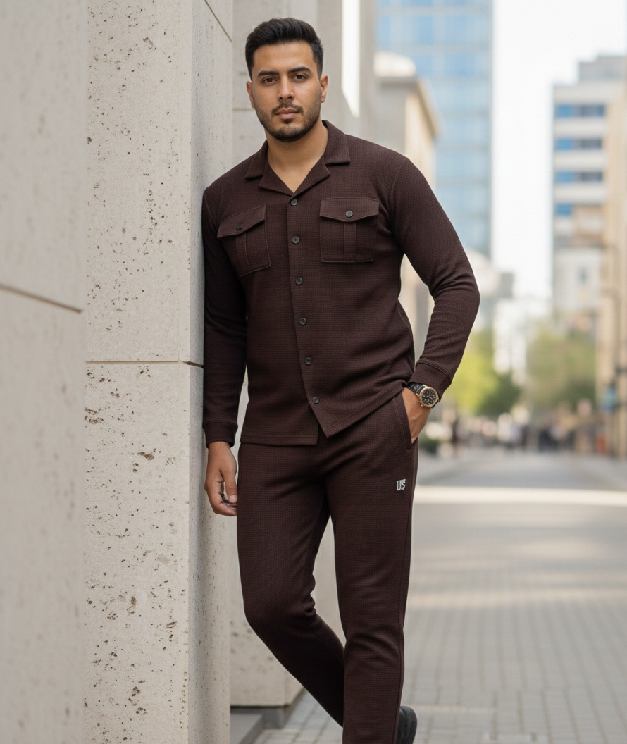 SAFARI SUIT (MEHROON)