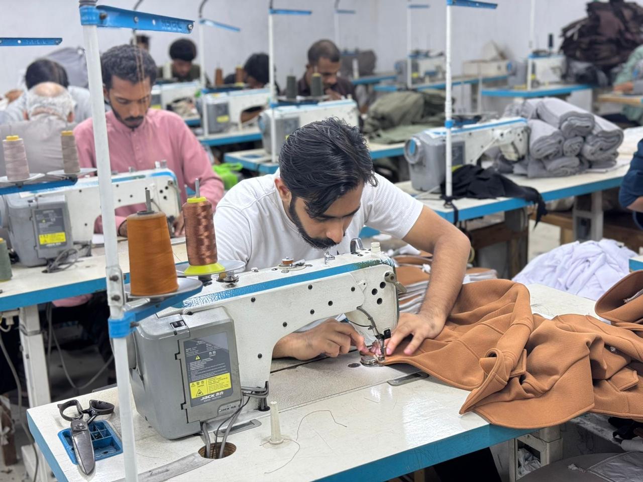 We stitch it ourselves, so we can charge less